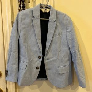Baby blue jacket suit